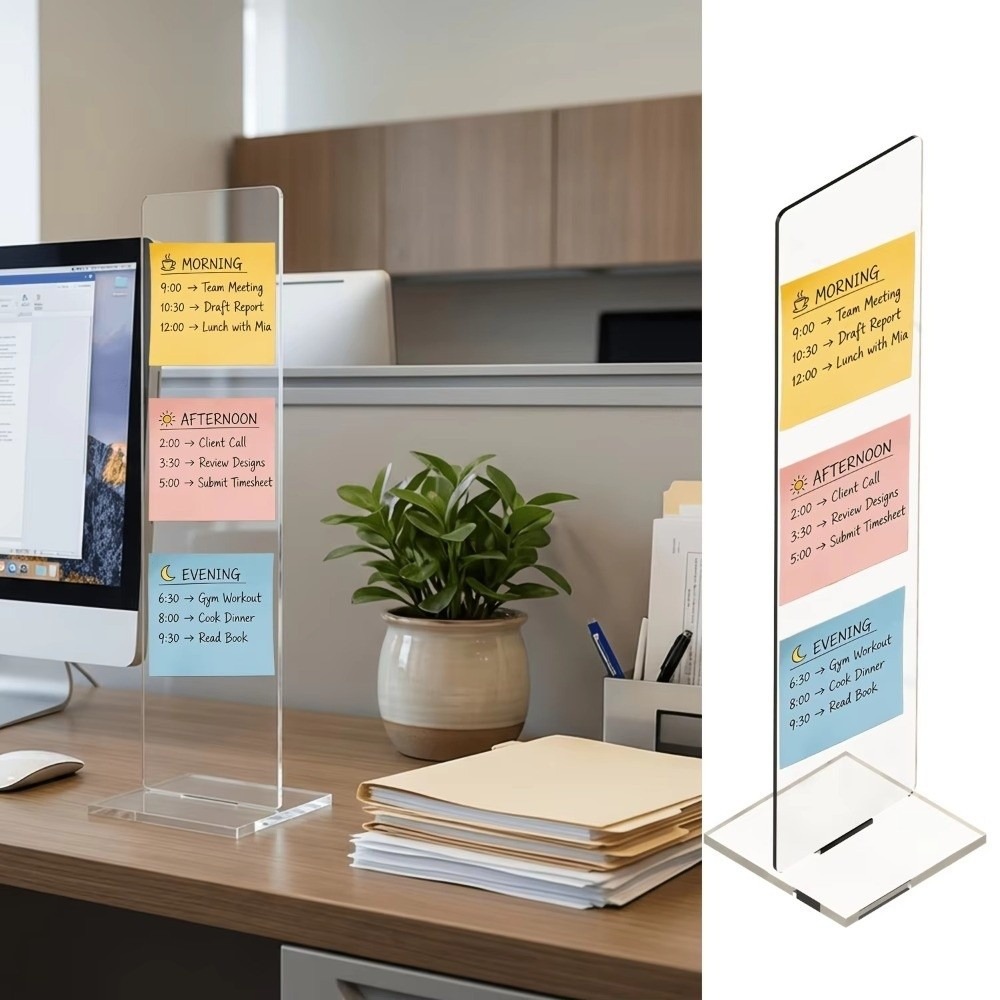 Desk Setup Home Office - لوحة ملاحظات أكريليك متينة قابلة للفصل،