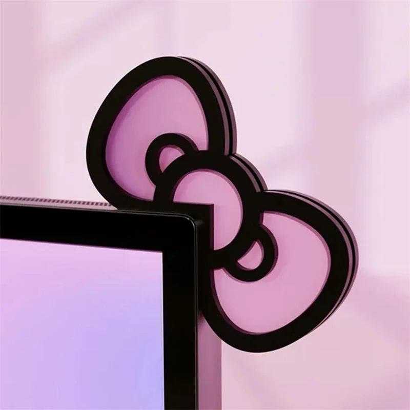 Desk Setup Accessories - Kawaii الوردي الاكريليك القوس رصد ديكور
