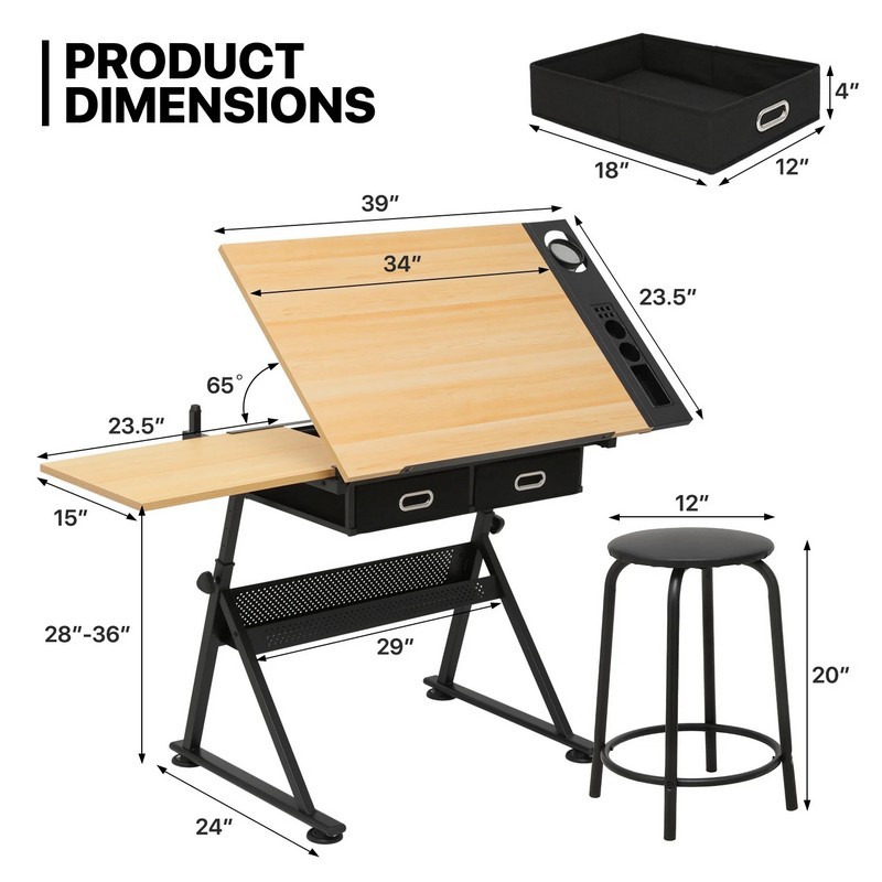 Desk Setup Pc - طاولة رسم قابلة لتعديل الارتفاع للرسم