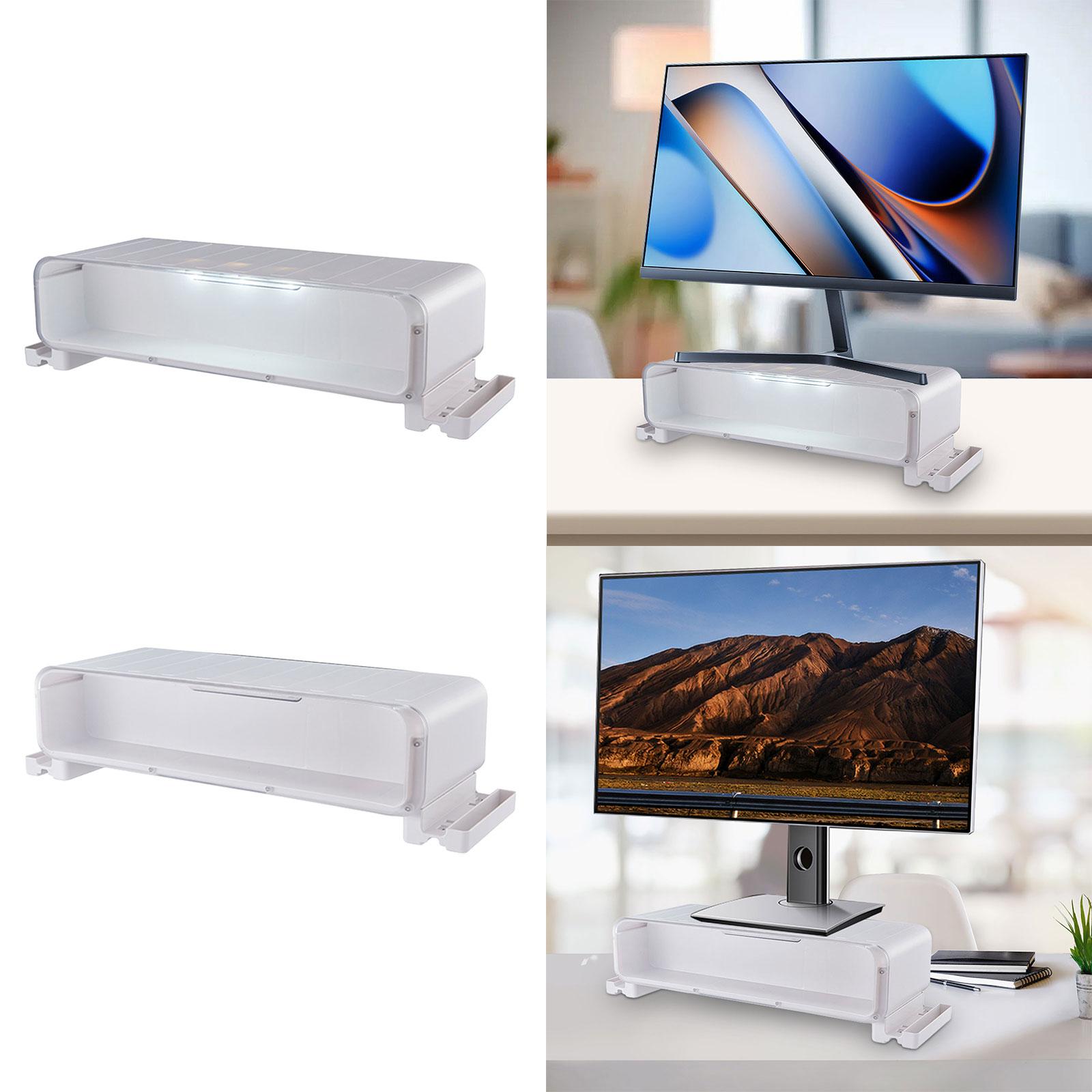 Monitor Riser Wood - رف الكمبيوتر المحمول المرتفع لأجهزة الوسائط