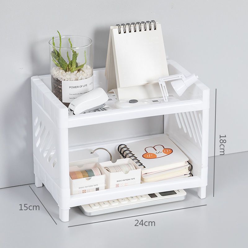 Desk Setup Home Office - رف تخزين مكتبي متعدد الطبقات ،
