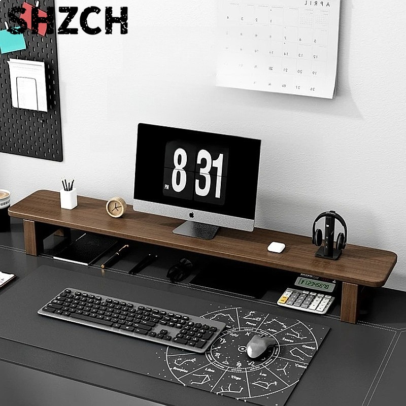 Monitor Riser Wood - حامل شاشة من خشب الجوز قابل