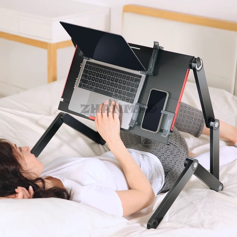 Desk Setup Pc - كذب مسطح على السرير، مكتب كمبيوتر