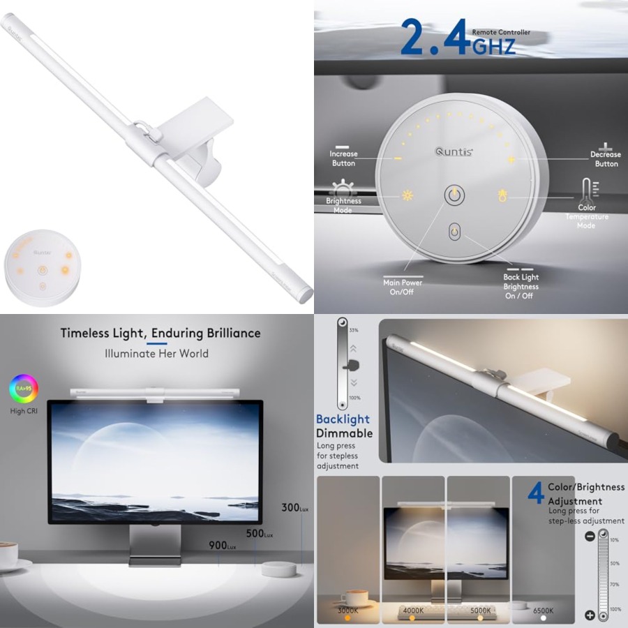 شريط إضاءة للشاشة مع جهاز تحكم - مراجعة Desk Setup No Computer وسعره