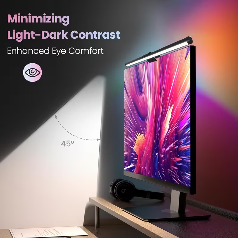 شريط إضاءة LED لشاشة الكمبيوتر - مراجعة Desk Setup Rgb وسعره