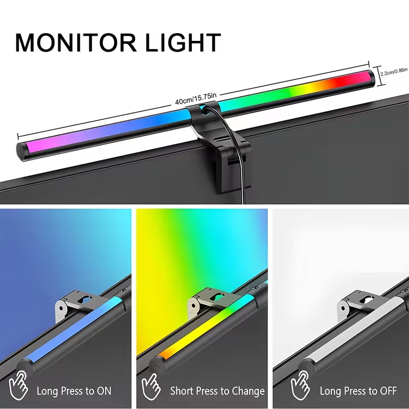 شريط إضاءة للشاشة RGB، شريط إض - مراجعة Desk Setup Accessories وسعره