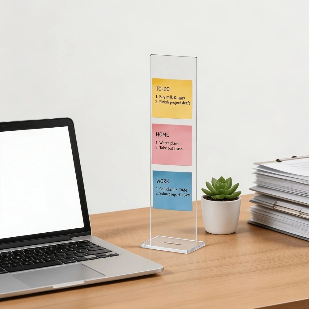 لوحة ملاحظات أكريليك متينة قاب - مراجعة Desk Setup Home Office وسعره