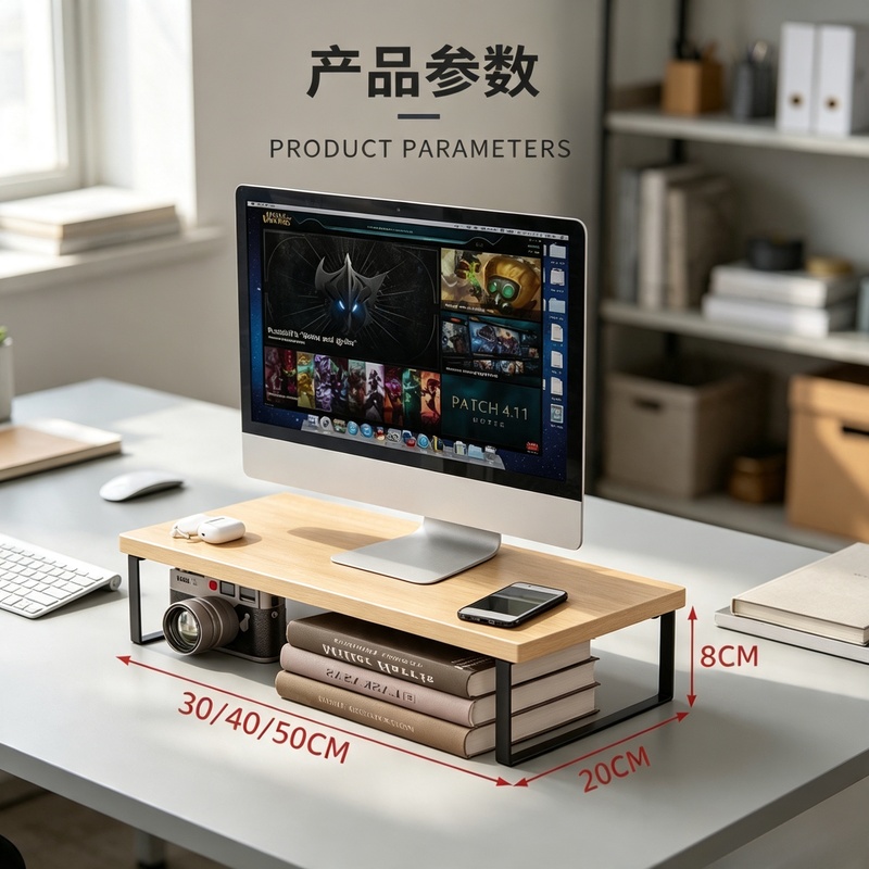 حامل شاشة مكتبي مرتفع مع منظم  - مراجعة Monitor Riser Wood وسعره