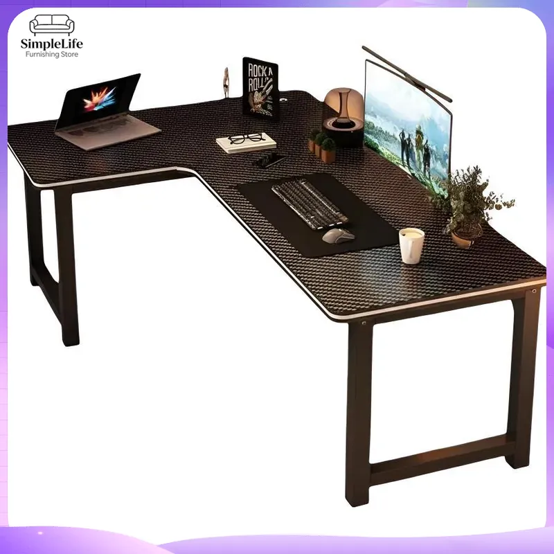 مكتب ألعاب زاوي مع رف تخزين لج - مراجعة Desk Setup Pc وسعره