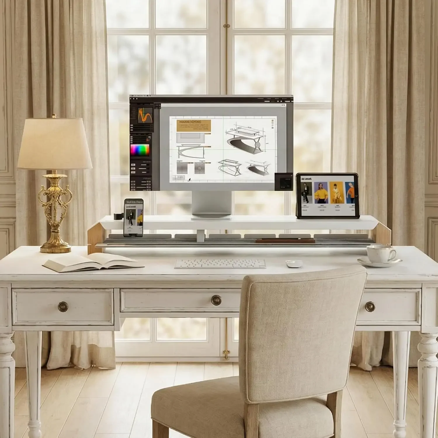 حامل شاشة للمكتب، رافع شاشة مز - مراجعة Monitor Riser Wood وسعره