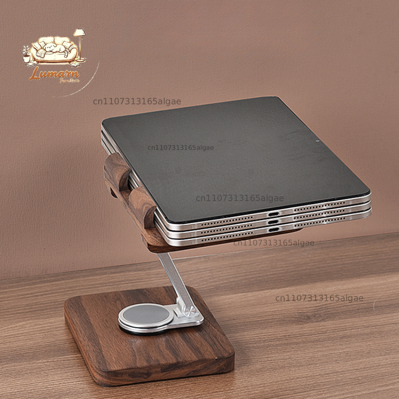 حامل آيباد من خشب الجوز الأسود - مراجعة Desk Setup With Ipad وسعره