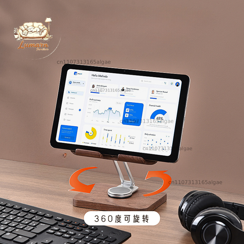 حامل آيباد من خشب الجوز الأسود - مراجعة Desk Setup With Ipad وسعره