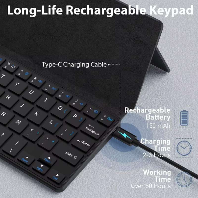 لوحة مفاتيح بلوتوث صغيرة قابلة - مراجعة Desk Setup Ipad وسعره