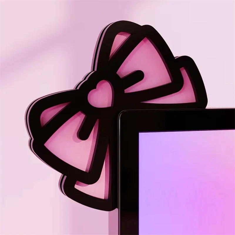 Kawaii الوردي الاكريليك القوس  - مراجعة Desk Setup Accessories وسعره