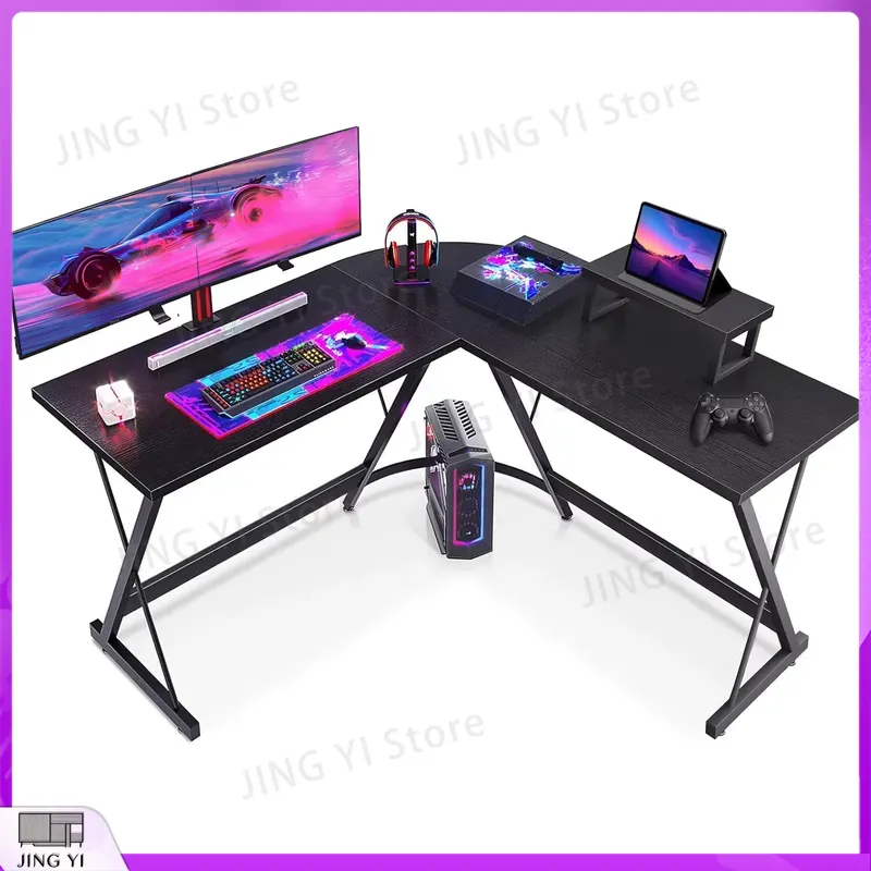 طاولة ألعاب على شكل حرف L مع ح - مراجعة Desk Setup No Computer وسعره