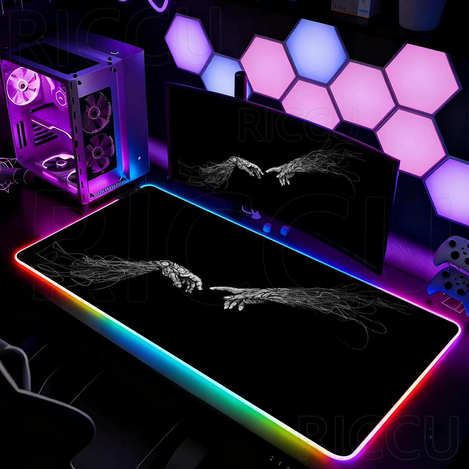 سجادة ماوس كبيرة الحجم RGB XXL - مراجعة Desk Setup Rgb وسعره